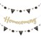 Big Dot of Happiness Hoco Dance - Homecoming Letter Banner Decoration - 36 Banner Cutouts and No-Mess Real Gold Glitter Homecoming Banner Letters